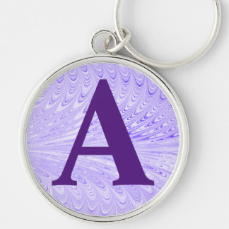 Victorian Marbled Paper Personalized Initial Keychain