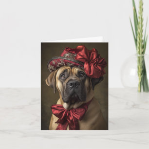 Victorian Mastiff Christmas Holiday Card