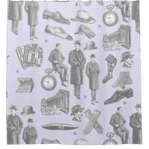 victorian mens style antique menswear toile purple