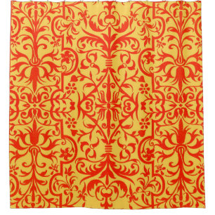 Victorian motif in orange
