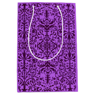 Victorian motif in purple medium gift bag