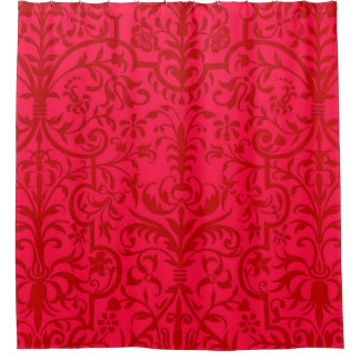 Victorian motif in red