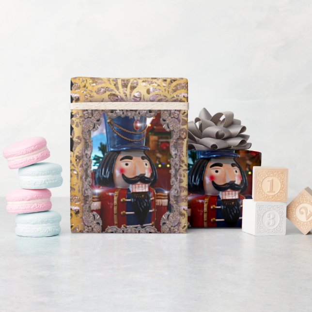 Victorian Mr. Nutcracker Customize Wrapping Paper (Baby Shower)