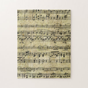 Victorian Music Sheet Wallpaper Jigsaw Puzzle