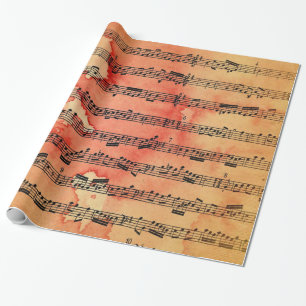 Victorian Music Sheet Wallpaper Wrapping Paper
