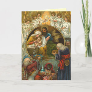 Victorian Nativity Christmas Card