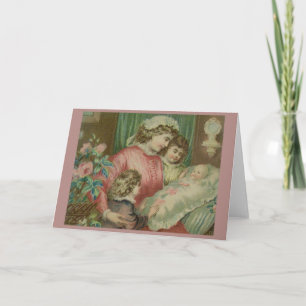 Victorian New Baby Greeting Card