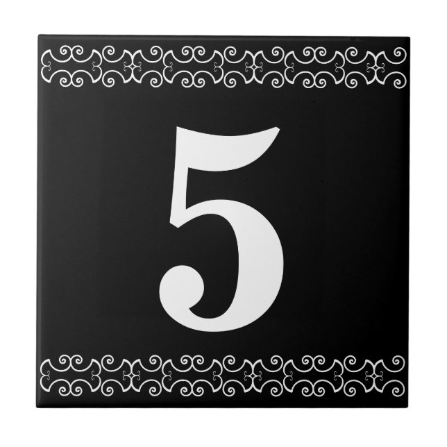 Victorian Number Tile (Front)