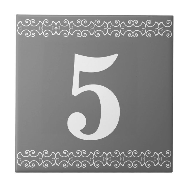 Victorian Number Tile (Front)