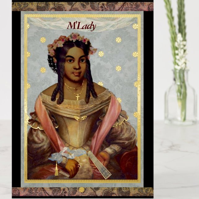 Victorian of Colour Foil Mom's Card from Partner (This card makes a beautiful & respectful ode to your special lady for various celebratory occasions.)