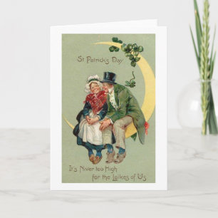 Victorian Old Couple St. Patrick's Day Card