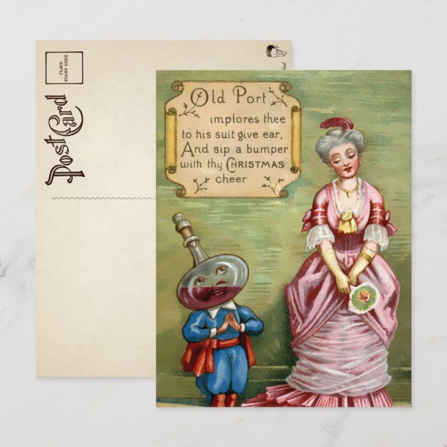 Victorian Old Port Christmas Postcard  (Front/Back)