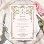 Victorian Ornate Grace Bohemian Wedding Dinner Menu<br><div class="desc">For further customization,  please click the "Personalize this template",  then "Edit using Design Tool". Stylish editable easy to use wedding templates,  more items available in the store (invitations,  rsvp,  thank you cards,  stationery & decor). If you need help or matching items,  please contact me.</div>