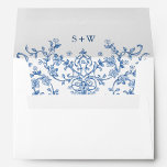 Victorian Ornate Grace Floral Dusty Blue Wedding Envelope<br><div class="desc">For further customization,  please click the "customize further" link and use our design tool to modify this template. 
If you need help or matching items,  please contact me.</div>