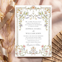 Victorian Ornate Grace Floral Frame Wedding