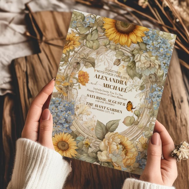 Victorian Ornate Grace Floral Frame Wedding Invitation (Creator Uploaded)