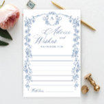 Victorian Ornate Grace Floral Wishes & Advice Card<br><div class="desc">Personalize with the bride to be's name and date of shower. 
For further customization,  please click the "customize further" link. If you need help,  contact me please.</div>