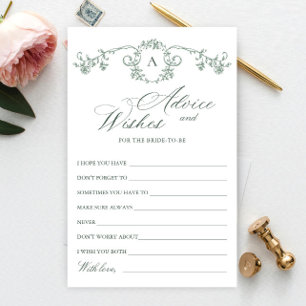 Victorian Ornate Grace Floral Wishes & Advice Card