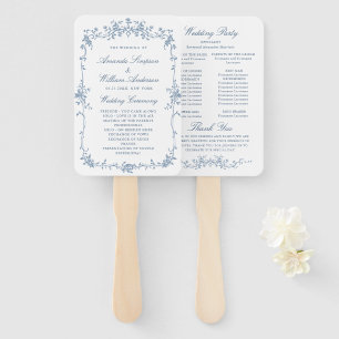 Victorian Ornate Grace Wedding Ceremony Program Hand Fan