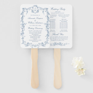 Victorian Ornate Grace Wedding Ceremony Program Hand Fan