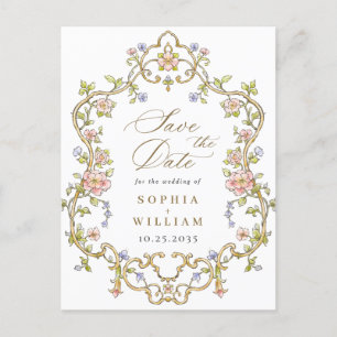 Victorian Ornate Grace Wedding Save the Date Postcard