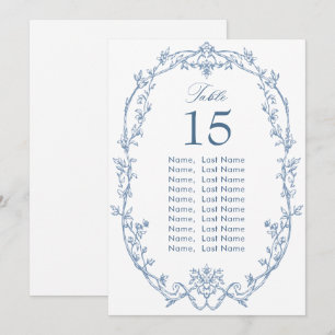 Victorian Ornate Grace Wedding Seating Chart Card