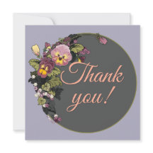 Victorian Pansies Framed Customizable