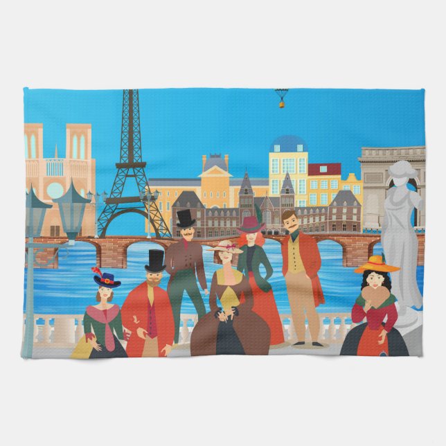 Victorian Paris Kitchen Towel (Horizontal)