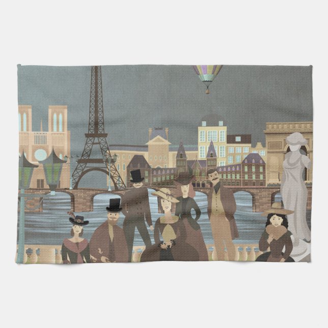 Victorian Paris Kitchen Towel (Horizontal)