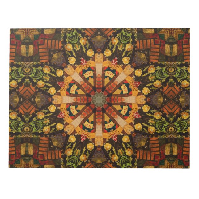 Victorian Patchwork Kaleidoscope  Notepad (Front)
