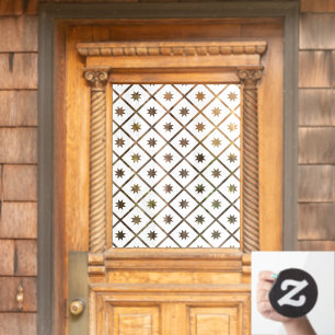 Victorian Pattern Elegant Semi-Transparent Privacy Window Cling