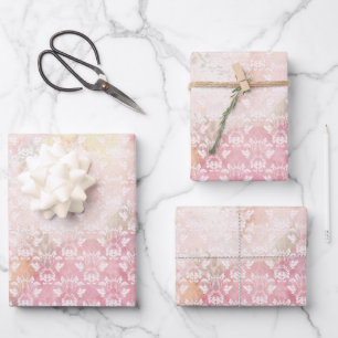 Victorian pattern with vintage background wrapping paper sheet