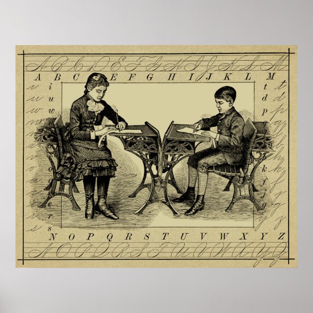 VICTORIAN PENMANSHIP POSTER (Front)