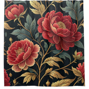 Victorian Peony Botanical Pattern