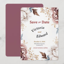 Victorian Peony Luxe Wedding Enregistrer la carte 