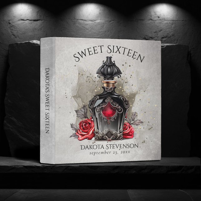 Victorian Perfume Bottle and Roses | Sweet Sixteen Binder (Creator Uploaded)