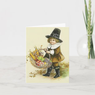 Victorian Pilgrim Thanksgiving Note Card