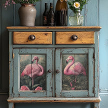 Victorian Pink Flamingos Vintage