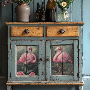 Victorian Pink Flamingos Vintage Tissue Paper