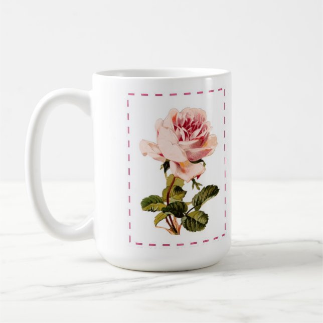 Victorian Pink Rose Mug (Left)
