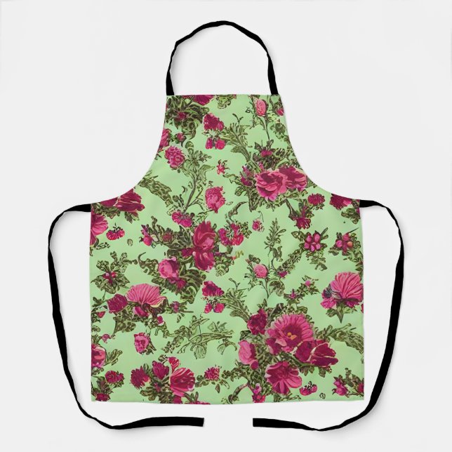 Victorian Pink Roses Apron (Front)