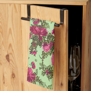 Victorian Pink Roses Kitchen Towel