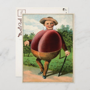 Victorian Plum Man Postcard
