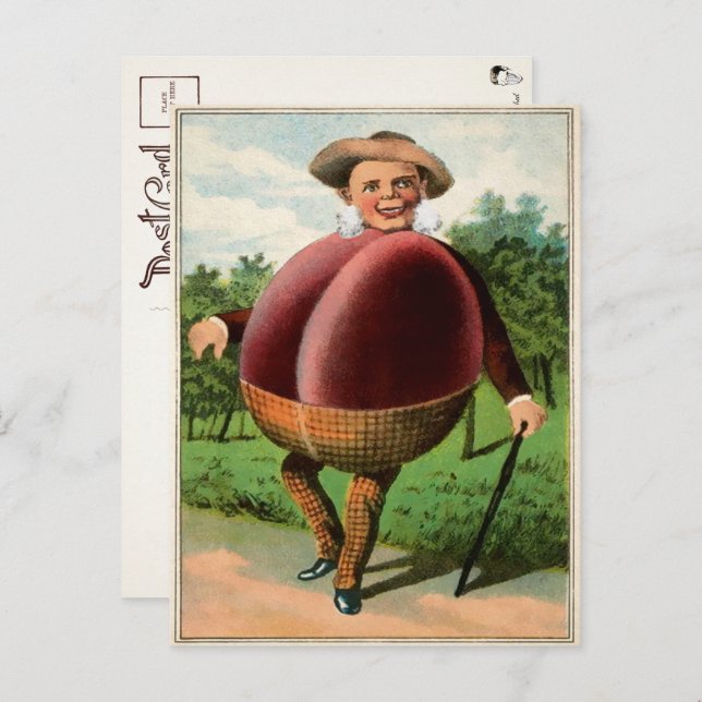 Victorian Plum Man Postcard  (Front/Back)