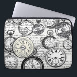 Victorian Pocket Watch Collage Alice in Wonderland Laptop Sleeve<br><div class="desc">Hurry, hurry, don't be late for this enchanting Victorian Pocket Watch Collage, inspired by the whimsical world of Alice in Wonderland! This intricate design features a captivating array of antique pocket watch illustrations, beautifully layered over classic text excerpts directly from Lewis Carroll's beloved book. Evoking the hurried pace of the...</div>