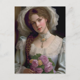 VICTORIAN PRETTY GIRL POSTCARD