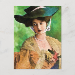 VICTORIAN PRETTY LADY WOMAN POSTCARD