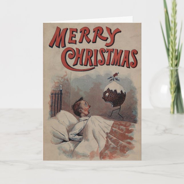 Victorian Pudding Christmas Holiday Card (Front)