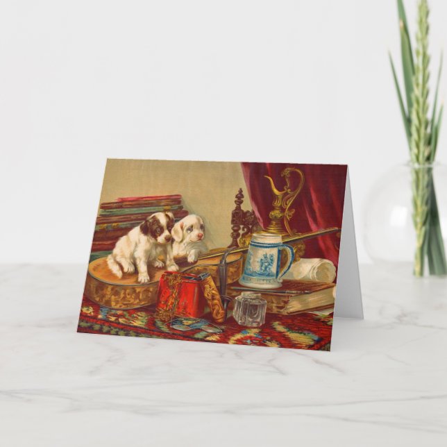 Victorian puppy dogs and stuff card (Front)