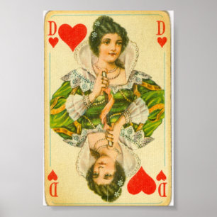 Victorian Queen of Hearts Poster